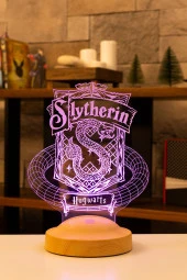 SEVGİ LAMBASI Harry Potter Hediyesi Hogwarts Slytherin Binası Led Lamba - 6