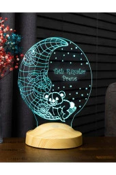 SEVGİ LAMBASI Aydede Ayıcık Hediyesi Erkek Çocuk Hediyesi, 3 Boyutlu Led Lamba, Çocuk I?çin Gece Lambası - 6