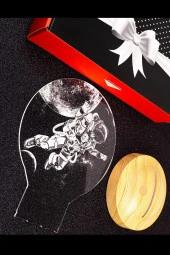 SEVGİ LAMBASI Astronot, Kozmonot, Astronot Hediyesi, Uzay Hediyesi Gece Lambası, Led Lamba - 8
