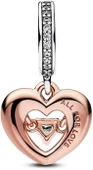 İki Renkli Kalp Sallantılı Charm 782450C01 thumbnail 2