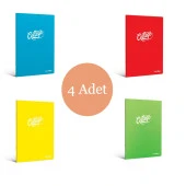 Çınar College A5 40 Yaprak Plastik Kapak Dikişli Defter 2 Çizgili+2 Kareli - 1