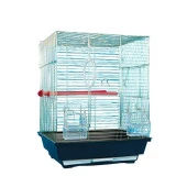 Orj Boyalı Renkli Dikdörtgen Kuş Kafesi 34,5X28X45,5cm - 1