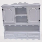 Hobi ADN 90353 Dekoratif Mutfak Dolap 3Çekm Terek MDF Parlak Beyaz lake El Yapım - 6