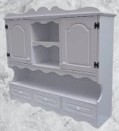 Hobi ADN 90353 Dekoratif Mutfak Dolap 3Çekm Terek MDF Parlak Beyaz lake El Yapım - 8