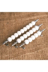 Misket Porselen Görünümlü Dolap Mutfak Çekmece Kulpu 96 Mm (9,6 Cm) 5 Adet thumbnail 1