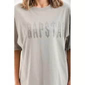Lucky Life Unisex Taş Desenli Oversize T-Shirt - Gri - 1