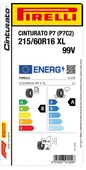 Pirelli 215/60R16 99V Xl Cınturato P7 P7C2 B-A-70 Lastiği (Üretim Yılı: 2023) thumbnail 1