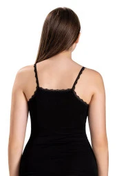 Jiber 614 Kadın Dantelli İp Askılı Atlet - 1