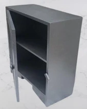 Hobi ADN 90354 Model Dekoratif Tezgah Telli Dolap Gümüş Gri Renk Ahşap MDF ElYapım - 3