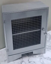 Hobi ADN 90354 Model Dekoratif Tezgah Telli Dolap Gümüş Gri Renk Ahşap MDF ElYapım - 8