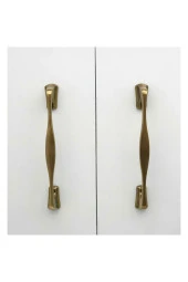 Martı Mat Antik Sarı Mobilya Yatak Odası Tv Ünitesi Dolap Mutfak Çekmece Kulpu 128 Mm 2 Adet thumbnail 4