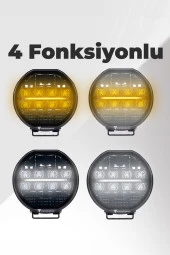 Lunox Dual Colour Cree Angel Led 200W Turuncu Beyaz DRL Mercek Far - 2