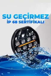 Lunox Dual Colour Cree Angel Led 200W Turuncu Beyaz DRL Mercek Far - 3