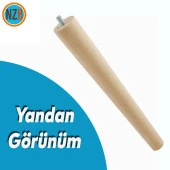 Ahşap Ayak Sehpa Masa Baza Çekyat Puf Tabure Ünite Koltuk Ayağı Mobilya Ayakları Silindir Destek M8 Civatalı 30 cm - 4