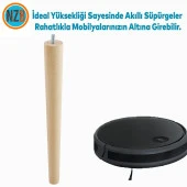 Ahşap Ayak Sehpa Masa Baza Çekyat Puf Tabure Ünite Koltuk Ayağı Mobilya Ayakları Silindir Destek M8 Civatalı 30 cm - 5
