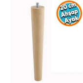 Ahşap Ayak Sehpa Masa Baza Çekyat Puf Tabure Ünite Koltuk Ayağı Mobilya Ayakları Silindir Destek M8 Civatalı 20 cm thumbnail 1
