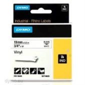 Dymo 18483 RhinoPRO SabitPolyester Şerit 12mmx5,5m Beyaz-Siyah - 1