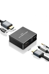 HDMI Ses Ayırıcı 4K2K HDMI'dan Optik Spdif Toslink HDMI 3,5 mm Ses Dönüştürücü 2CH 5.1CH 3 Ses Modu thumbnail 2