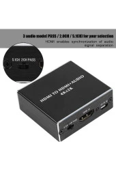 HDMI Ses Ayırıcı 4K2K HDMI'dan Optik Spdif Toslink HDMI 3,5 mm Ses Dönüştürücü 2CH 5.1CH 3 Ses Modu thumbnail 5
