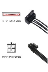 Mini 4 Pin Sata Kablo Mini 4 Pin 2x Sata Ssd Power Supply Anakart Hdd Güç Kablosu Lenovo - 5