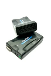 Vga to Scart Video Ses Dnüştürücü Adaptör Uzaktan Kumandalı Vga dan Scart Çevirici - 1