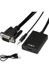 VGA PC'yi HDMI Monitöre Projektöre Bağlamak için VGA - HDMI Dönüştürücü VGA Erkek - HDMI Dişi - 1