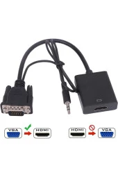 VGA PC'yi HDMI Monitöre Projektöre Bağlamak için VGA - HDMI Dönüştürücü VGA Erkek - HDMI Dişi - 2