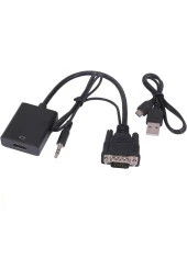 VGA PC'yi HDMI Monitöre Projektöre Bağlamak için VGA - HDMI Dönüştürücü VGA Erkek - HDMI Dişi - 4
