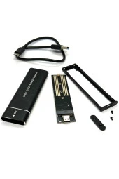 Usb Nvme Kutu NVME M.2 to Type-C USB3.1 10Gbps Aluminyum External 2280 2260 2242 2230 PCI-E M2 NVME - 1