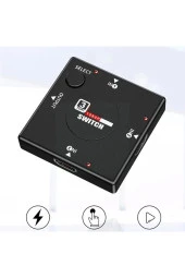 3 Port Hdmi Switch Hdmı Seçici 3 Giriş 1 Çıkış Hdmi Çoğaltıcı Hd1080p thumbnail 5