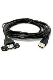 3 Metre Panel Tipi Dişi Erkek Usb Vidalı Usb Extension Usb Panel Montajlanabilir Uzatma Kablosu 3m - 1
