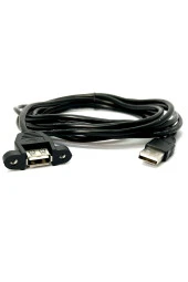 3 Metre Panel Tipi Dişi Erkek Usb Vidalı Usb Extension Usb Panel Montajlanabilir Uzatma Kablosu 3m - 3