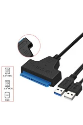 Usb 3.0 Sata 2.5/3.5 Inç Ssd Hdd Adaptör Destekli Sata Usb Çevirici Kablo 22 Pin Sata thumbnail 1