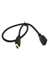 50 cm Hdmi Uzatma Kablosu Dişi Erkek HDMI 0.5m High Speed Extension Cable Yarım Metre thumbnail 4