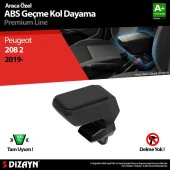 S-Dizayn Peugeot 208 2 Kol Dayama Kolçak Geçmeli ABS Siyah 2019 Üzeri A+Kalite thumbnail 1