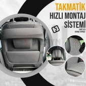 S-Dizayn Oto Koltuk Koruyucu Kılıf Krem Universal 2+1 Parça Ön Arka A+ Kalite - 2