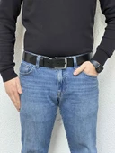 Louisiana Polo %100 Hakiki Deri Kemer Erkek Spor Kemer Siyah 0160 thumbnail 7