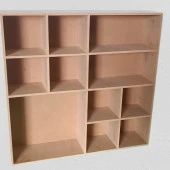 Hobi ADN 90355 MODEL Kupa Şişe Kavanoz Koyma Rafı Ahşap MDF HAM El Yapım - 1