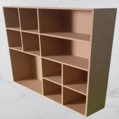 Hobi ADN 90355 MODEL Kupa Şişe Kavanoz Koyma Rafı Ahşap MDF HAM El Yapım - 7