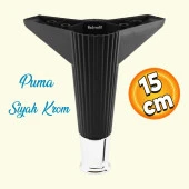 Elista Mobilya Ayağı Sehpa Tv Ünitesi Ayakları Yükseltici 15 Cm Siyah Krom - 1