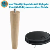 Ahşap Ayak Sehpa Masa Baza Çekyat Puf Tabure Ünite Koltuk Ayağı Mobilya Ayakları Silindir Destek M8 Civatalı 12 cm thumbnail 4
