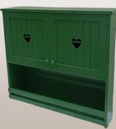 Hobi ADN 90356 Mutfak Dolap Terek Kalp Kapaklı Ahşap MDF Parlak Yeşil El Yapım - 7