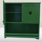 Hobi ADN 90356 Mutfak Dolap Terek Kalp Kapaklı Ahşap MDF Parlak Yeşil El Yapım - 1