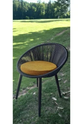 Grasia home Eylo Sandalye Metal Sandalye Mutfak Sandalyesi Çalışma Masası Sandalyesi, Makyaj Masası Sandalyesi - 2