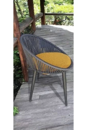 Grasia home Eylo Sandalye Metal Sandalye Mutfak Sandalyesi Çalışma Masası Sandalyesi, Makyaj Masası Sandalyesi - 3