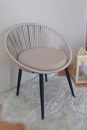 Grasia home 6  Adet Eylo Metal Sandalye Mutfak Sandalyesi, Makyaj Masası Sandalyesi thumbnail 1