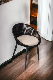Grasia home 4 Adet Eylo Metal Sandalye Mutfak Sandalyesi, Makyaj Masası Sandalyesi - 1