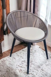 Grasia home Eylo Metal Sandalye Mutfak Sandalyesi, Makyaj Masası Sandalyesi, Çalışma Masası Sandalyesi thumbnail 1