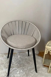 Grasia home 6  Adet Eylo Metal Sandalye Mutfak Sandalyesi, Makyaj Masası Sandalyesi thumbnail 2