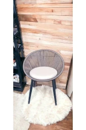 Grasia home Eylo Metal Sandalye Mutfak Sandalyesi, Makyaj Masası Sandalyesi, Çalışma Masası Sandalyesi thumbnail 2